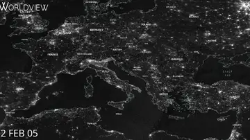 Imagen de Europa desde el espacio el 5 de febrero de 2022