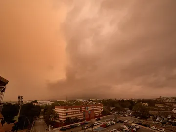 El mapa de los puntos negros por contaminación debido a la nube de polvo sahariano El mapa de los puntos negros por contaminación debido a la nube de polvo sahariano
