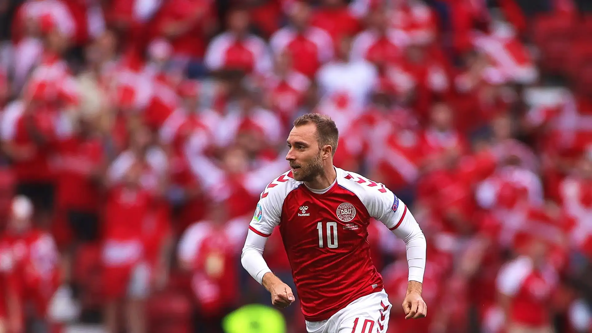 Eriksen durante un partido con la Selección de Dinamarca Eriksen durante un partido con la Selección de Dinamarca