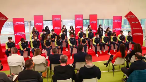 Presentación de la selección española que competirá del 18 al 20 en los mundiales en pista cubierta de Belgrado Presentación de la selección española que competirá del 18 al 20 en los mundiales en pista cubierta de Belgrado