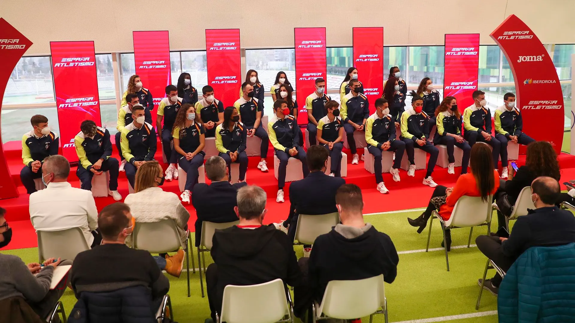 Presentación de la selección española que competirá del 18 al 20 en los mundiales en pista cubierta de Belgrado Presentación de la selección española que competirá del 18 al 20 en los mundiales en pista cubierta de Belgrado
