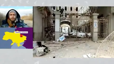 Rostislav, un ucraniano que vivía en Madrid, muestra la situación que se vive en Járkov Rostislav, un ucraniano que vivía en Madrid, muestra la situación que se vive en Járkov