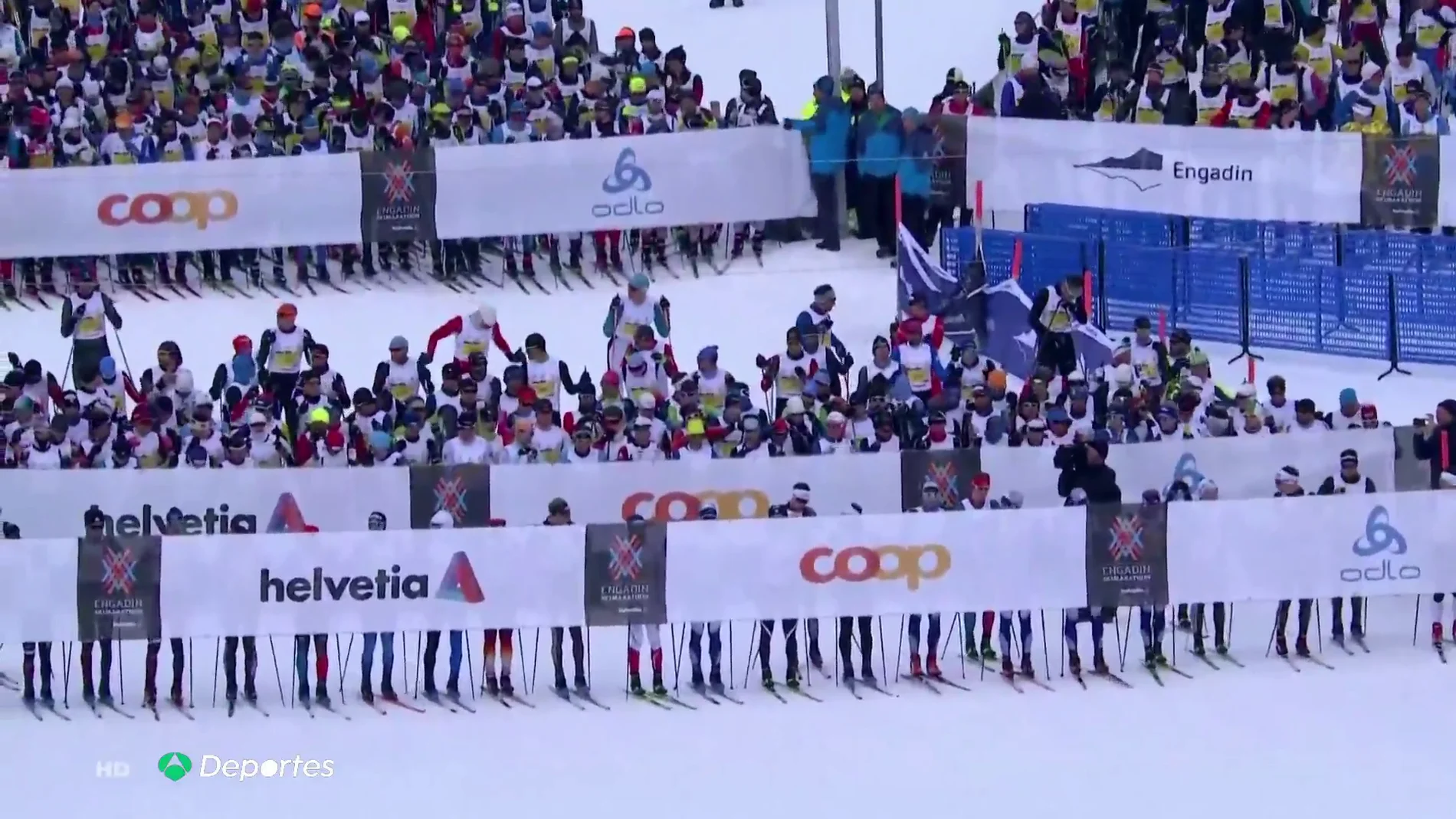 La espectacular carrera de Endaguin: 42 kilómetros y 14.000 personas esquiando.
