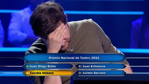 El teatro de Rubén para asegurar 15.000 euros en ‘¿Quién quiere ser millonario?’: “Me va a dar un infarto” El concursante ha intentado que el telón no se baje para él en su novena pregunta.