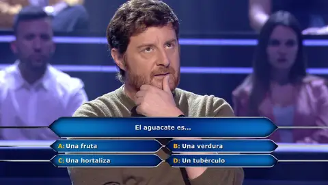 Imposible no sufrir con Rubén: su titubeante arranque entre aguacates y motores en ‘¿Quién quiere ser millonario?’ Al concursante se le han atravesado su segunda y tercera preguntas.