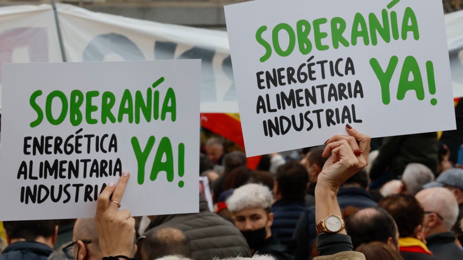 2.500 personas piden la dimisión del gobierno y que baje el precio de la energía en la manifestación de Vox en Madrid
