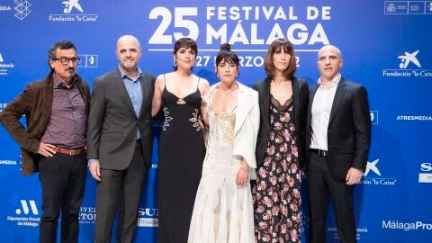 El equipo de 'Heridas' en el Festival de Málaga
