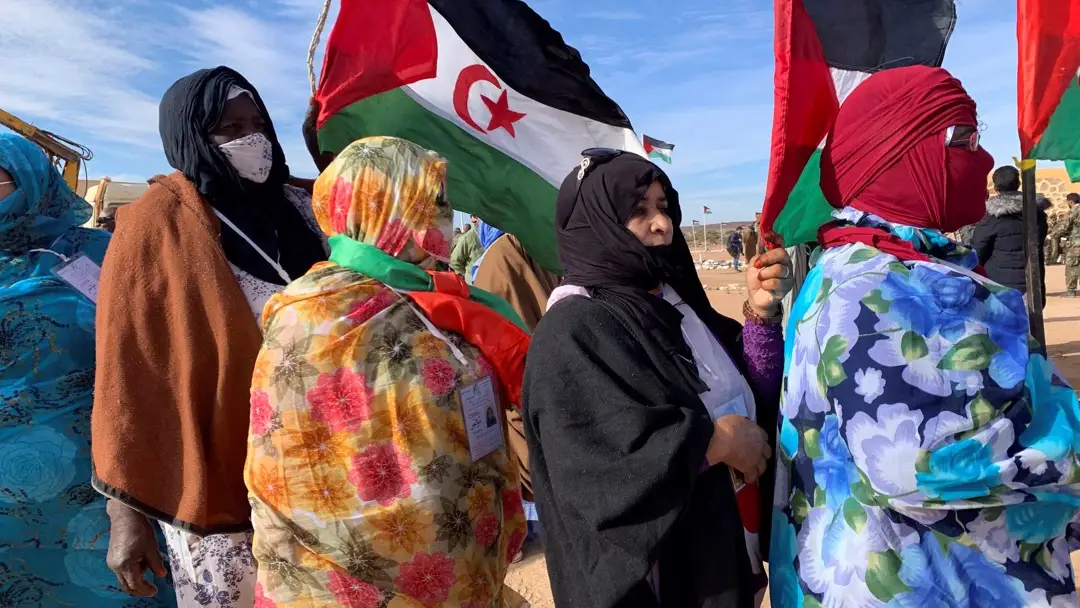 Varias mujeres que acudieron al XV Congreso del Frente Polisario