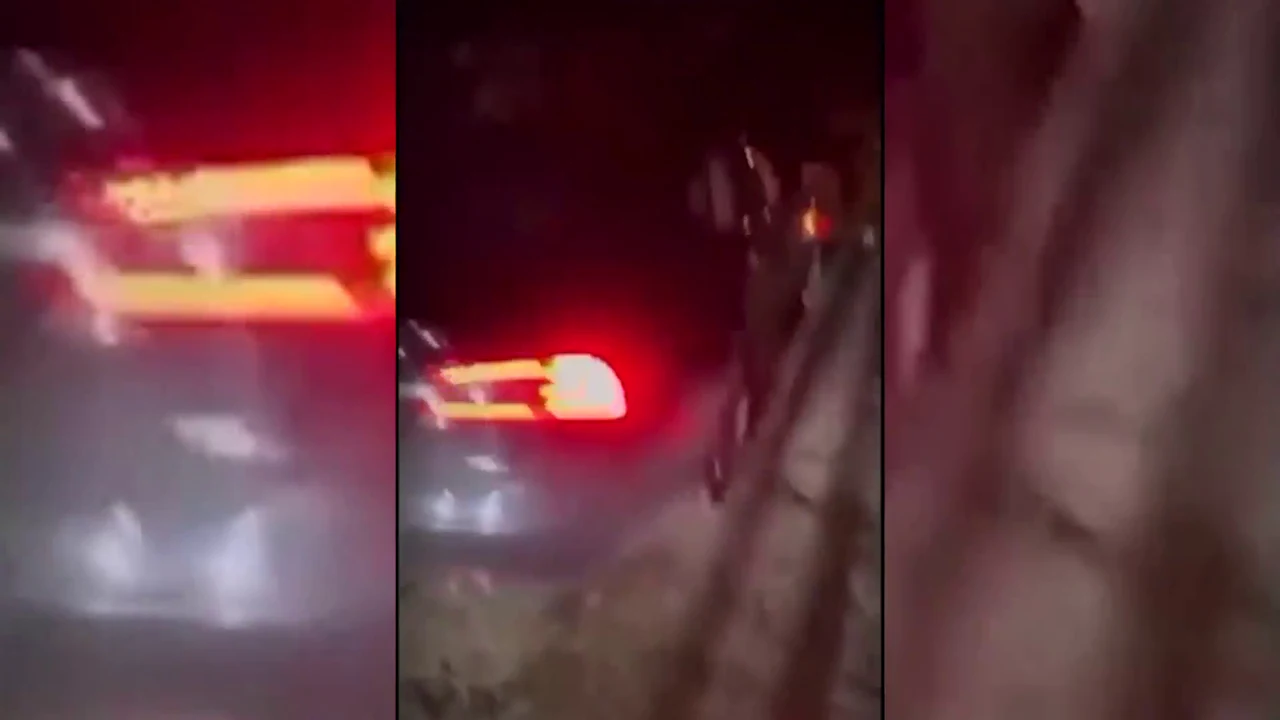 Il sorprendente video di un incidente d’auto Tesla dopo aver volato per pochi metri e precipitato a Los Angeles