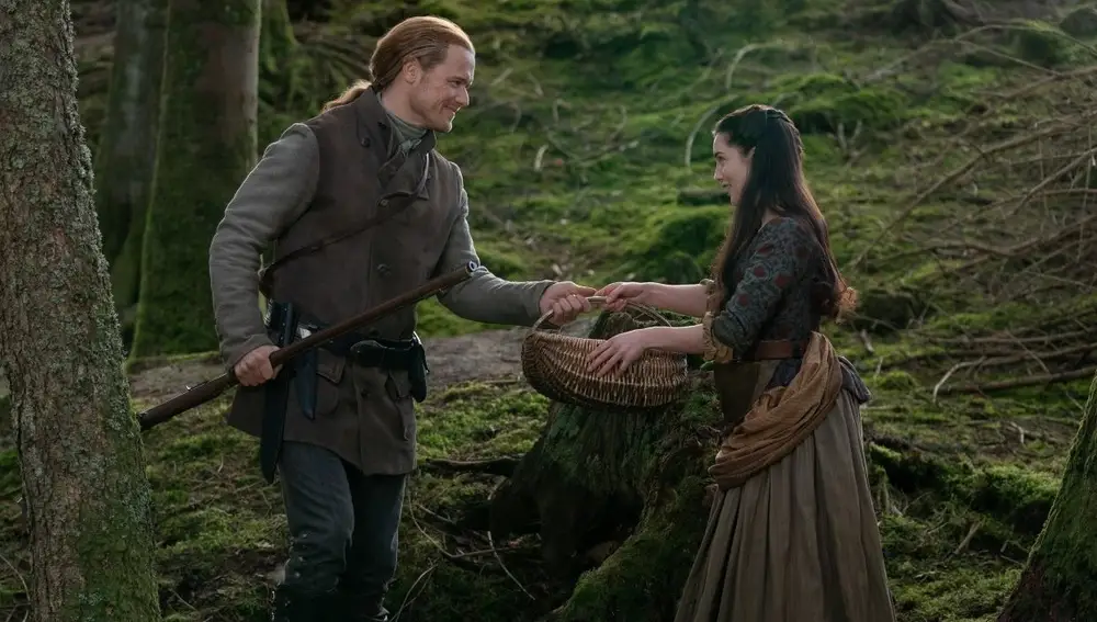 Jamie (Sam Heughan) y Malva (Jessica Reynolds) en el 6x03 de 'Outlander'