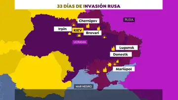 Mapa de la situación en Ucrania
