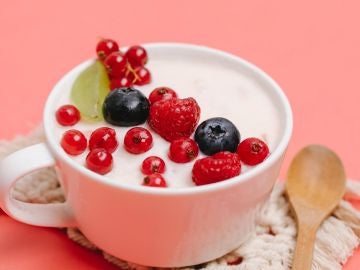 Yogur griego con fruta