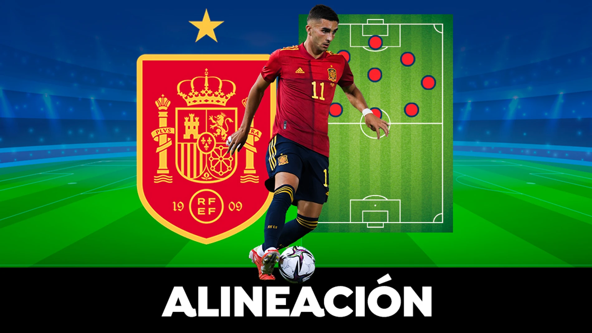 OFICIAL de España hoy contra Islandia en el partido amistoso de