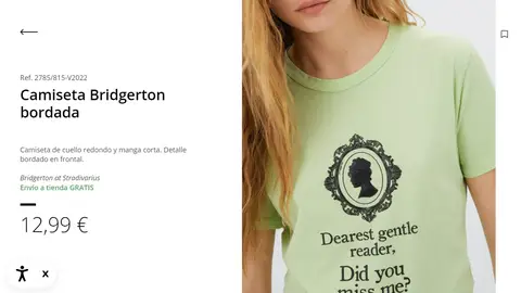 Camiseta Bridgerton Lady Whistledown Camiseta Bridgerton Lady Whistledown