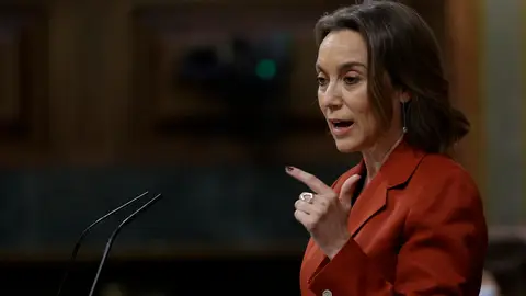 La portavoz del PP, Cuca Gamarra, durante su intervención en el Congreso La portavoz del PP, Cuca Gamarra, durante su intervención en el Congreso