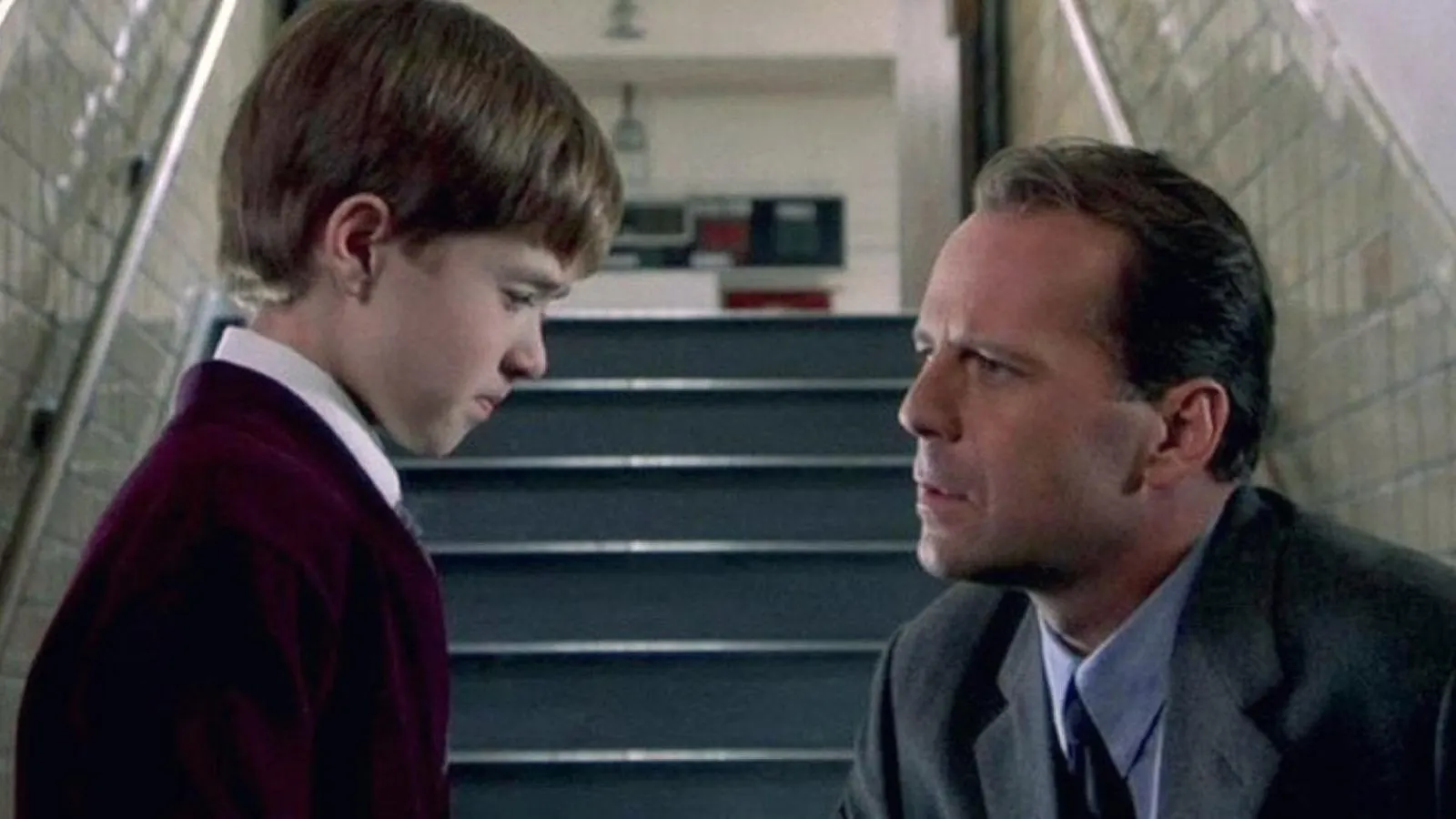 Haley Joel Osment y Bruce Willis durante 'El sexto sentido'