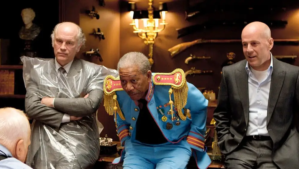 John Malkovich, Morgan Freeman y Bruce Willis en 'Red'
