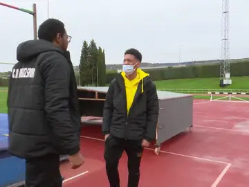 Javier Sotomayor y su hijo Jaxier Javier Sotomayor y su hijo Jaxier
