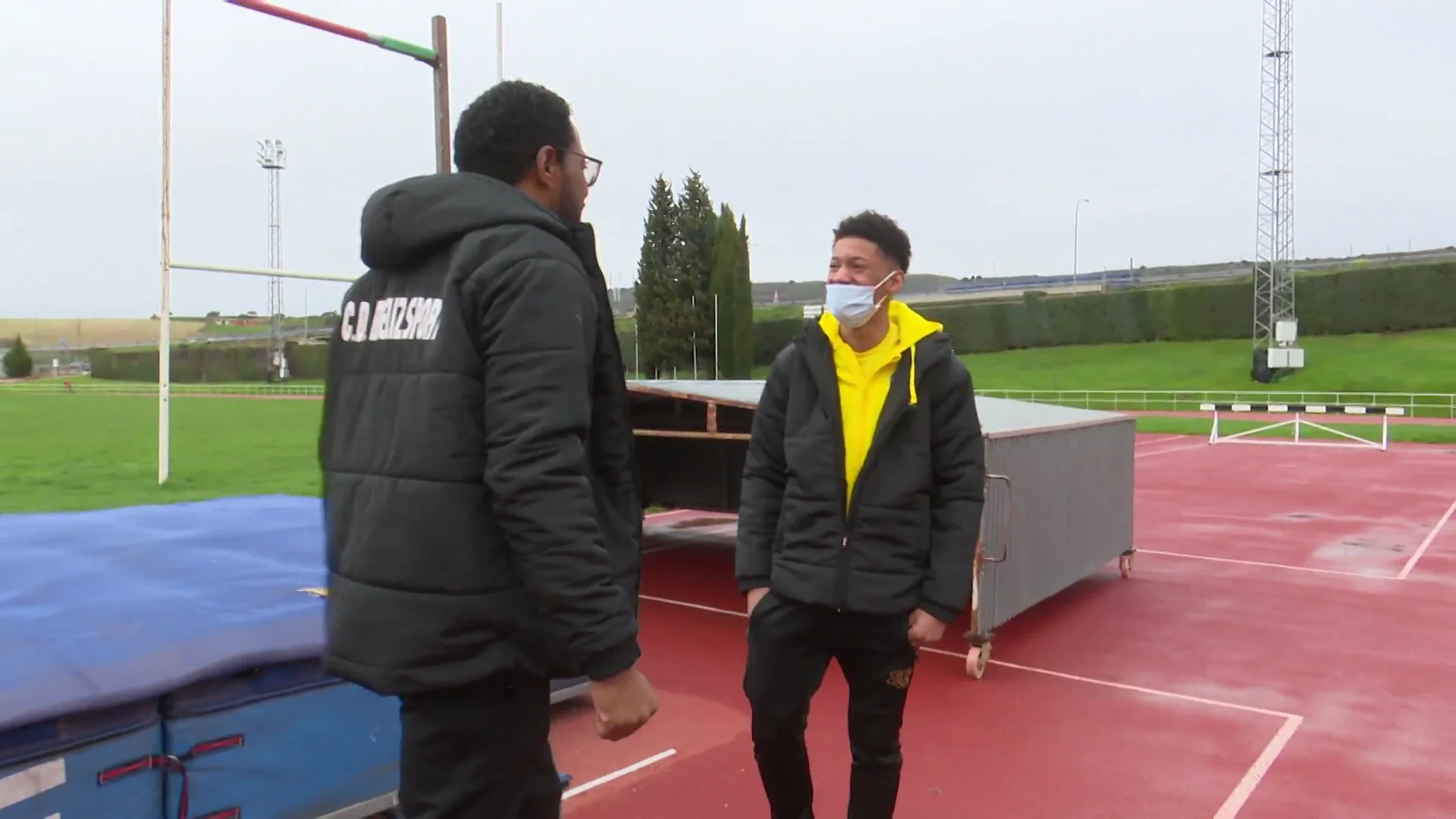 Javier Sotomayor y su hijo Jaxier