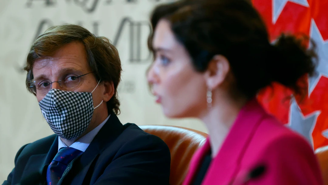 El alcalde de Madrid, Jos&eacute; Luis Mart&iacute;nez-Almeida, e Isabel D&iacute;az Ayuso, en la presentaci&oacute;n de las celebraciones previstas por el jubileo de San Isidro