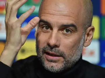 Guardiola, en rueda de prensa Guardiola, en rueda de prensa