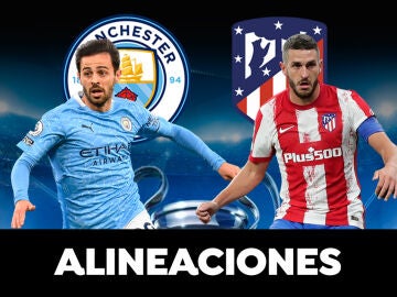 Alineación del Atlético de Madrid hoy contra el Manchester City en el partido de ida de cuartos de final de Champions League