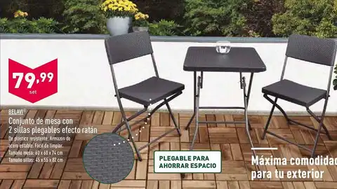 Conjunto de mesa y sillas Aldi Conjunto de mesa y sillas Aldi
