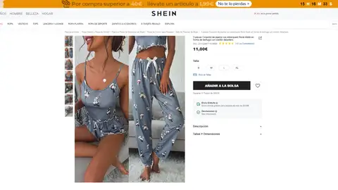 Pijama de tres piezas Shein Pijama de tres piezas Shein