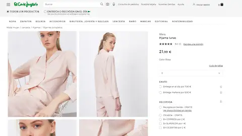 Pijama estilo traje El Corte Inglés Pijama estilo traje El Corte Inglés