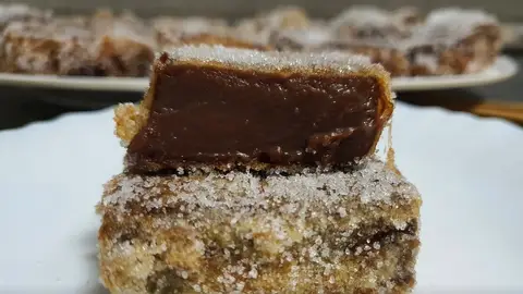 Leche frita de chocolate. Leche frita de chocolate.