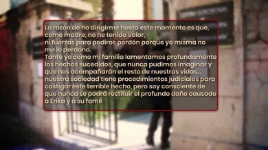 Carta de la madre del presunto asesino de Erika en Oviedo: 
