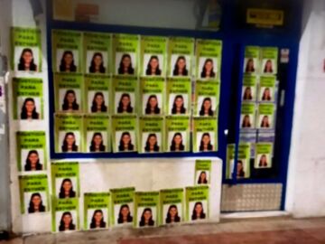 Aparecen empapelados con fotos de Esther López los negocios del principal sospechoso