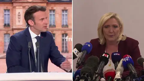 Macron y Le Pen Macron y Le Pen