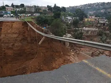 Los efectos de las devastadoras lluvias en Sudáfrica