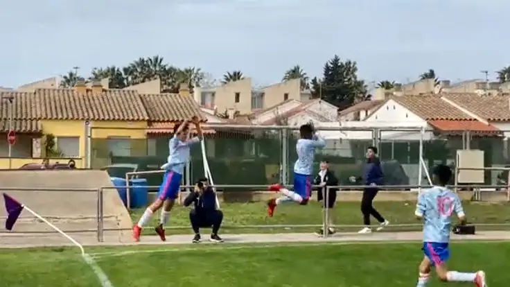 El incre&iacute;ble gol y celebraci&oacute;n de Cristiano Ronaldo Jr 