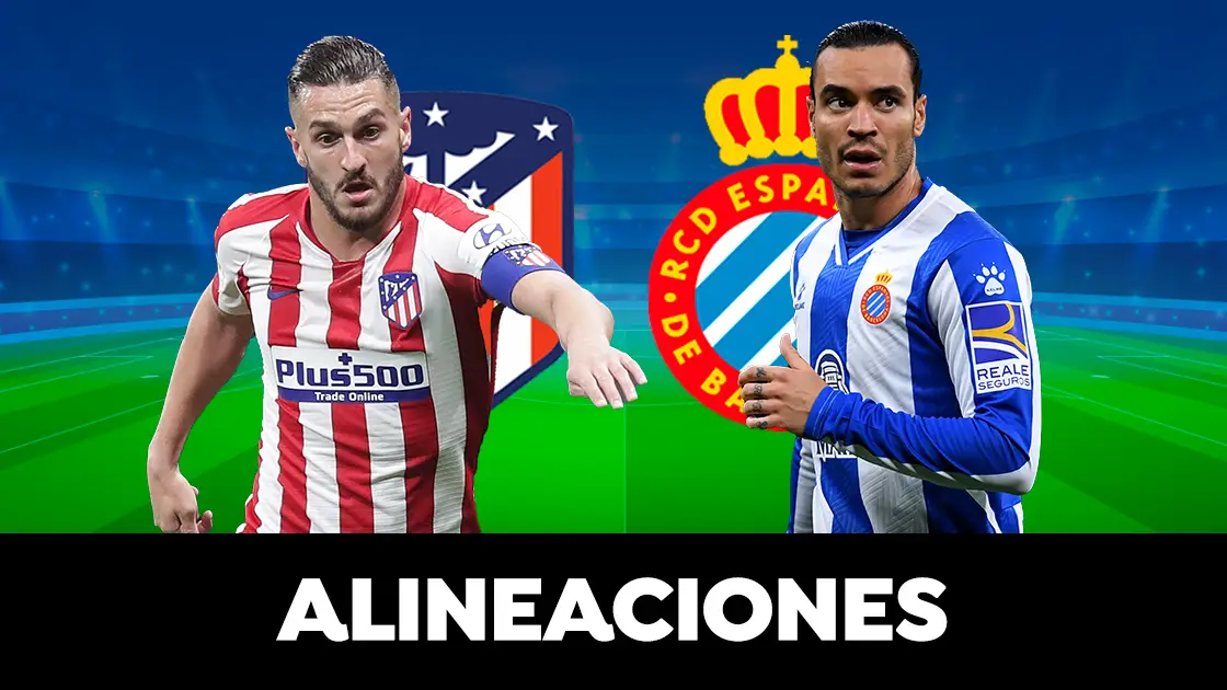 Alineación del Atlético de Madrid hoy contra el Espanyol en el partido de la Liga Santander Alineación del Atlético de Madrid hoy contra el Espanyol en el partido de la Liga Santander