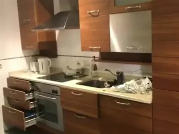 Imagen de la cocina de la vivienda alquilada donde se realizó la fiesta Imagen de la cocina de la vivienda alquilada donde se realizó la fiesta