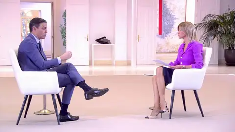 Pedro Sánchez con Susanna Griso. Pedro Sánchez con Susanna Griso.