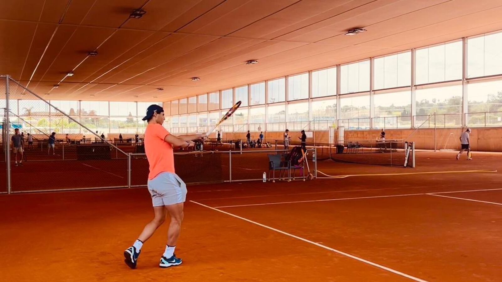 Rafa Nadal vuelve a los entrenamientos 4 semanas después de su lesión
