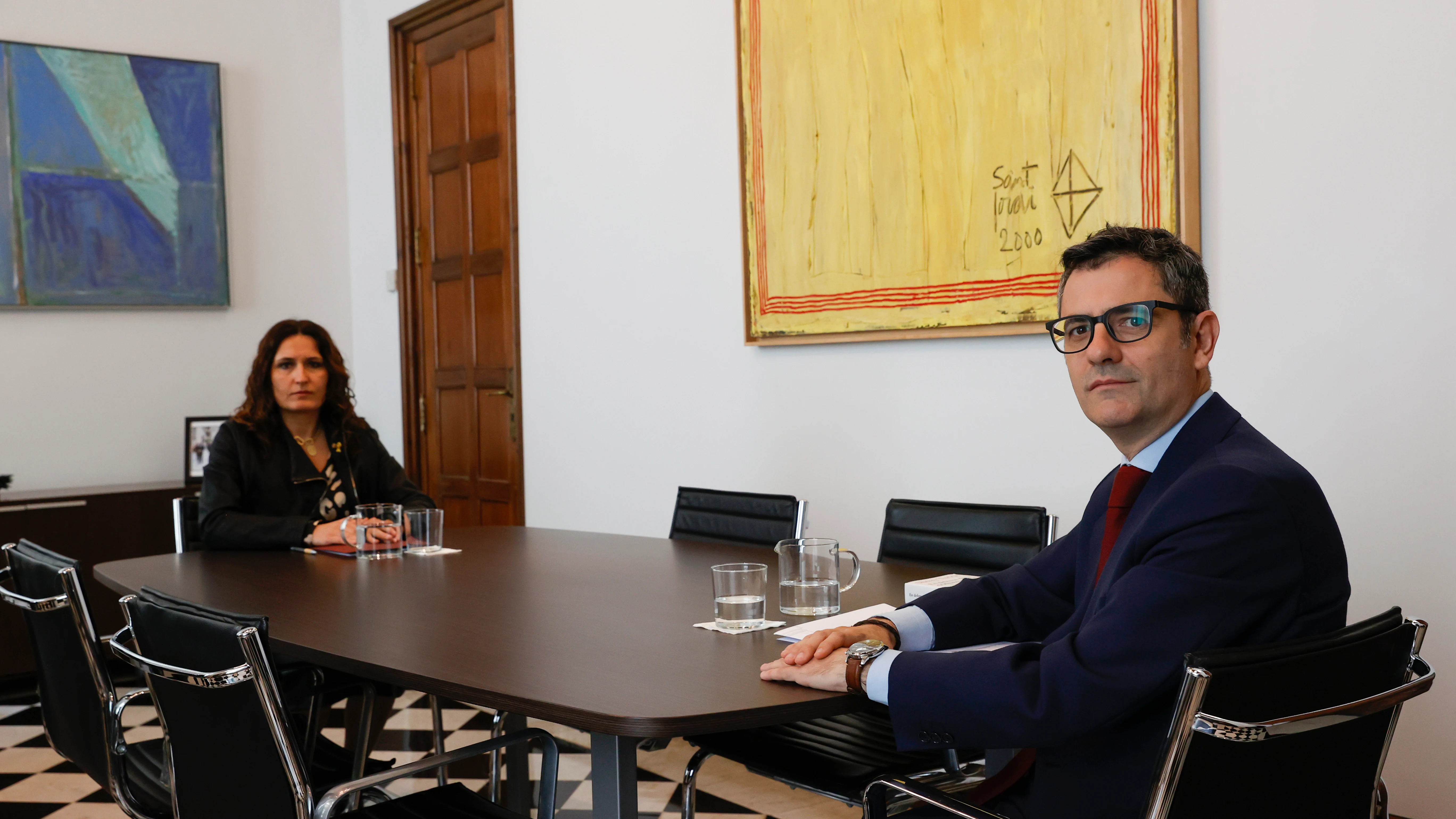 El ministro de la Presidencia, Félix Bolaños, y la consellera de la Presidencia, Laura Vilagrà El ministro de la Presidencia, Félix Bolaños, y la consellera de la Presidencia, Laura Vilagrà
