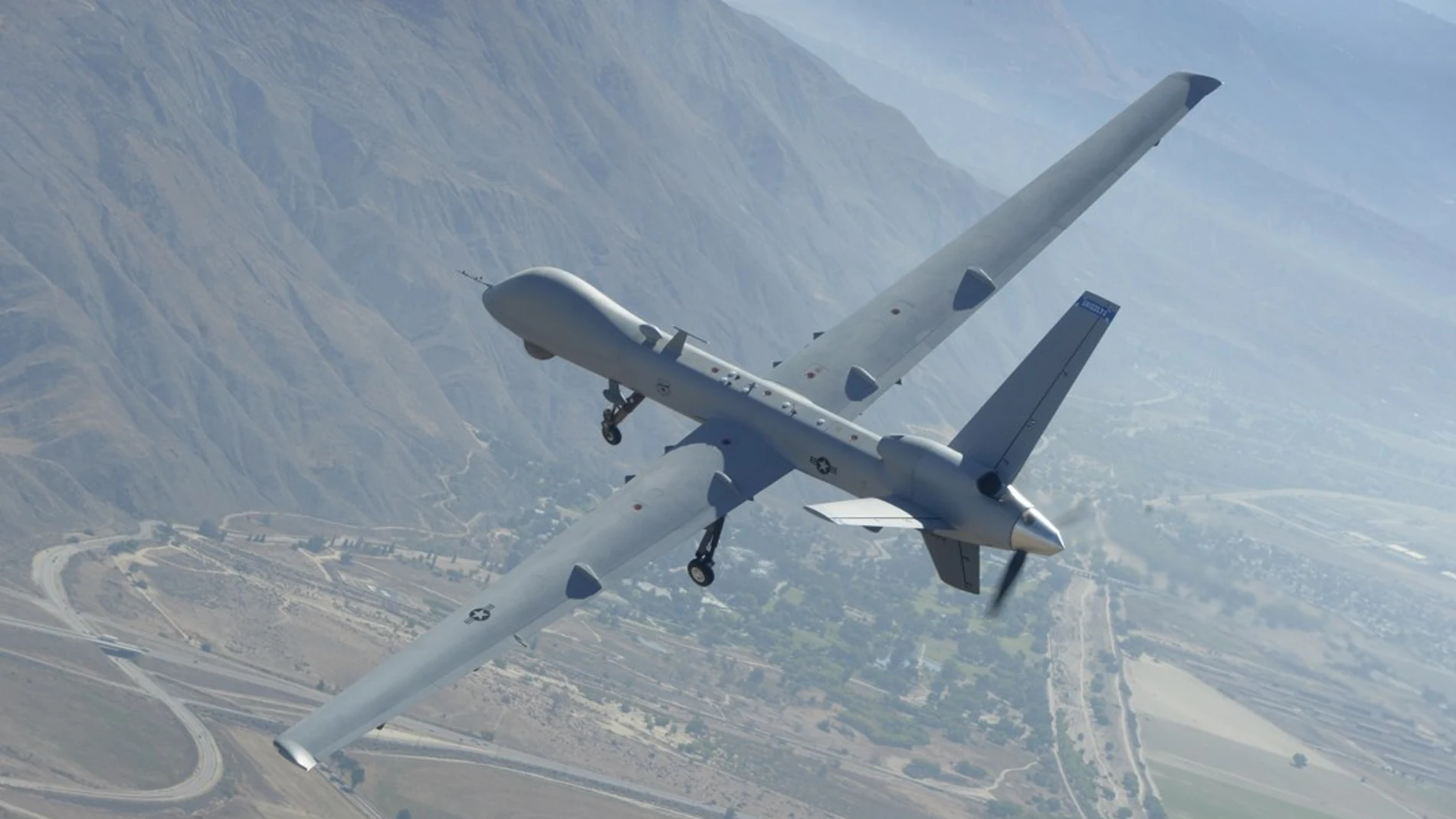 Foto de archivo de un dron del ejército de EEUU