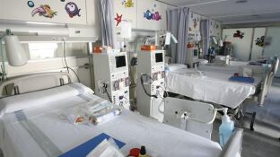 Imagen de archivo de unas camas de hospital
