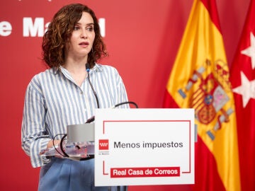 La presidenta de la Comunidad de Madrid, Isabel Díaz Ayuso