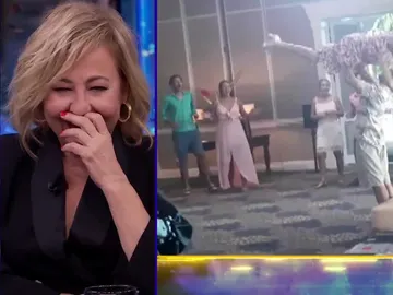 La escena inédita con la caída de Carmen Machi cuando intentaba bailar como en 'Dirty dancing' con Quim Gutiérrez La escena inédita con la caída de Carmen Machi cuando intentaba bailar como en 'Dirty dancing' con Quim Gutiérrez