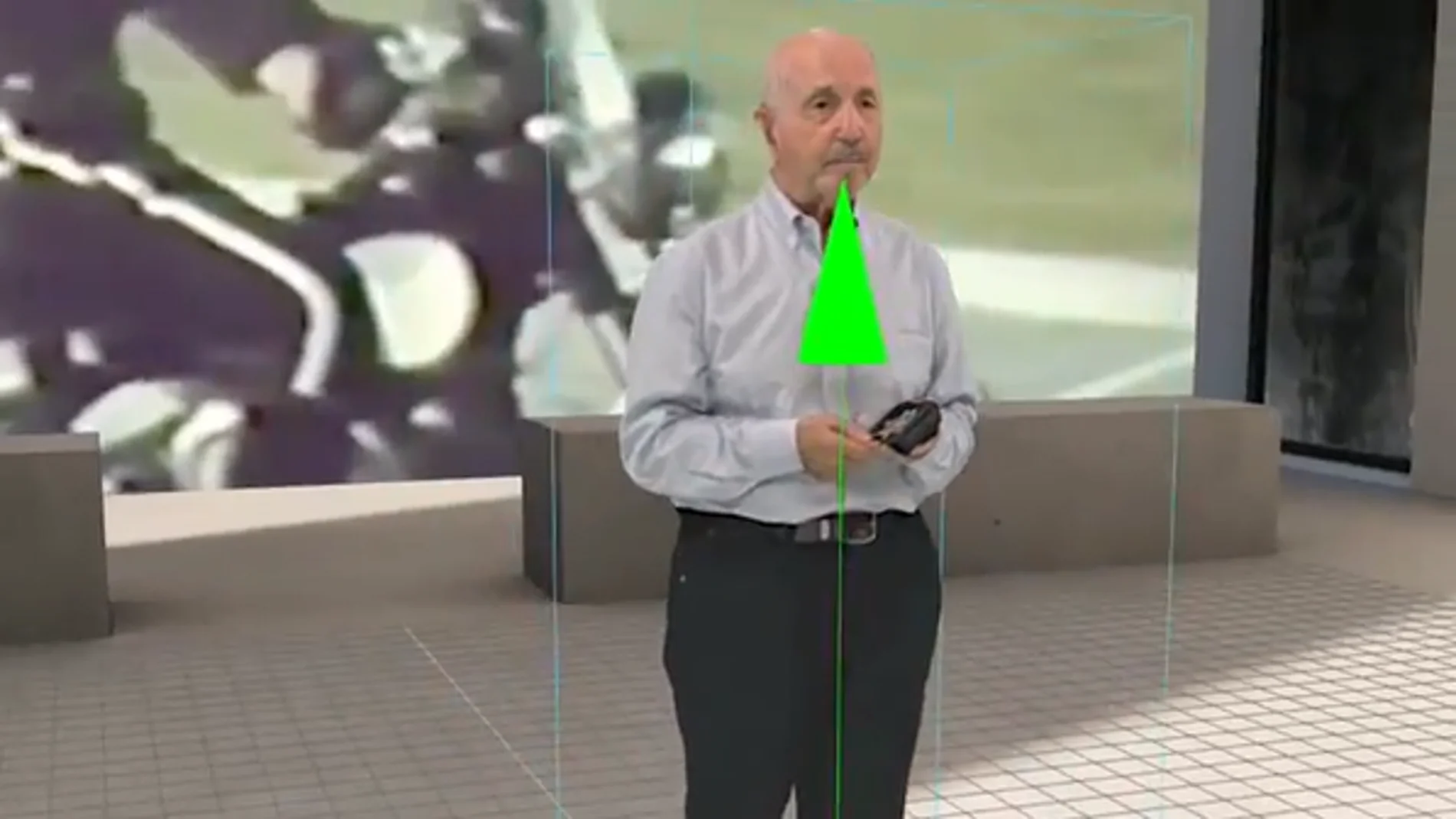 Jerry Terrence, de 85 años, usó tecnología de realidad virtual