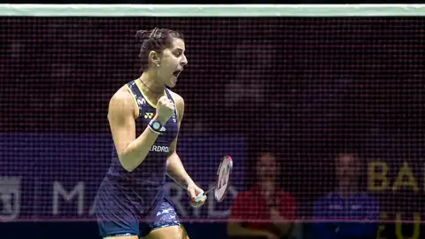 Carolina Marín en su reaparición en el Europeo de Madrid Carolina Marín en su reaparición en el Europeo de Madrid