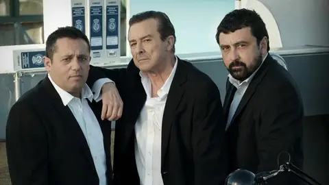 Pepón Nieto, Juan Diego y Paco Tous en 'Los hombres de Paco' Pepón Nieto, Juan Diego y Paco Tous en 'Los hombres de Paco'