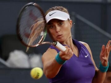 Paula Badosa durante su partido en el Mutua Madrid Open
