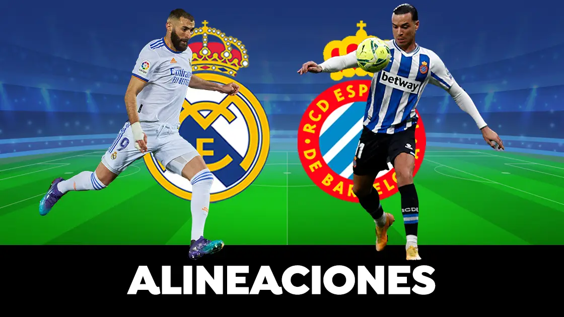 Alineaciones del Real Madrid contra el Espanyol en el partido de hoy de Liga Santander