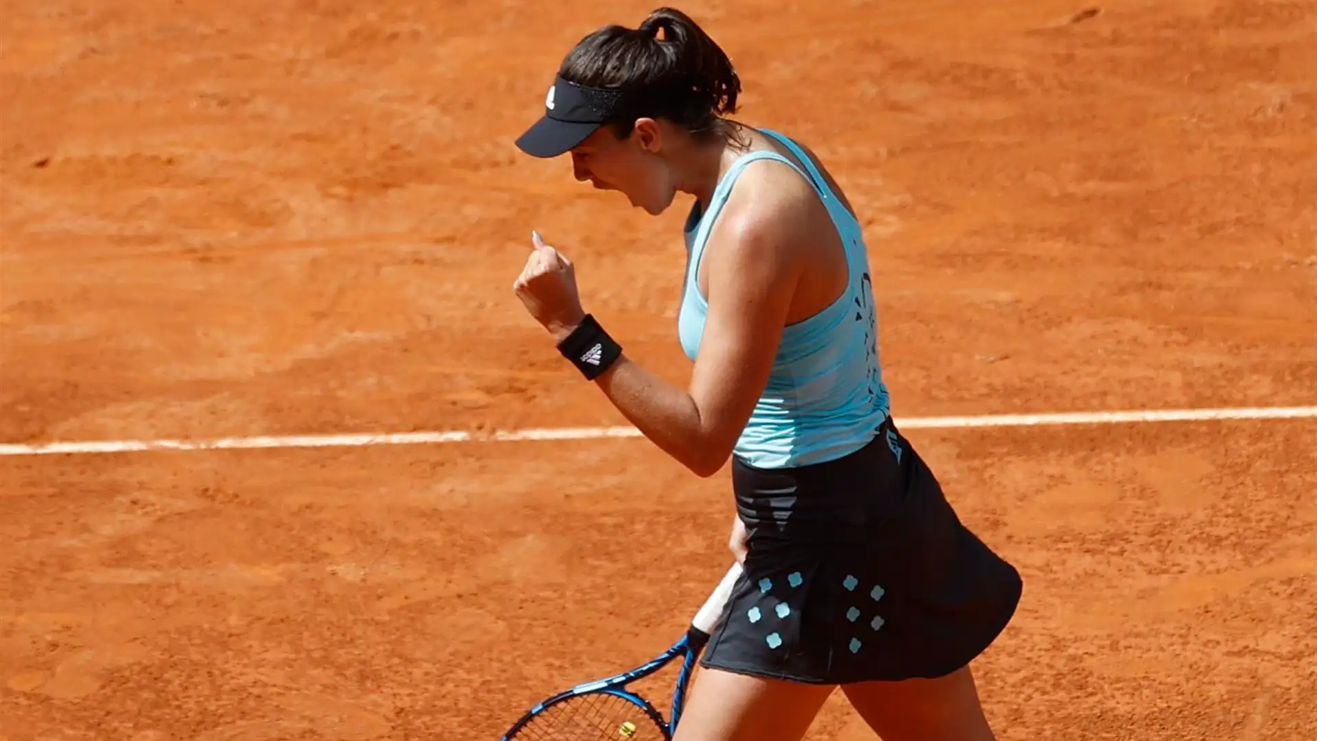 Garbiñe Muguruza durante su partido en el Mutua Madrid Open Garbiñe Muguruza durante su partido en el Mutua Madrid Open